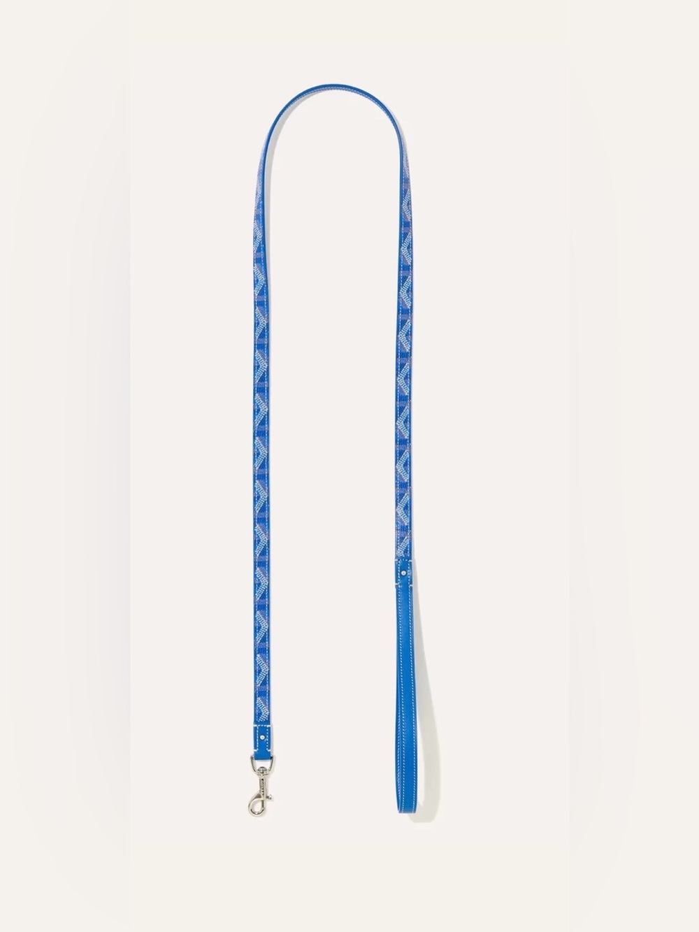 NWTG Goyard EDMOND dog leash sky blue Goyardine pattern.